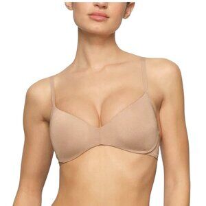 SKIMS 32DDD Wireless Form Push Up Bra Clay T-Shirt Minimalist Comfort